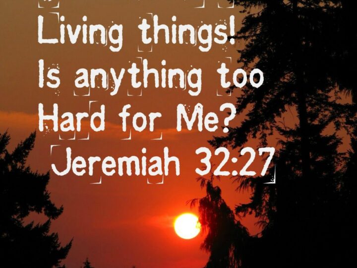 IS ANYTHING TOO HARD FOR THE LORD?